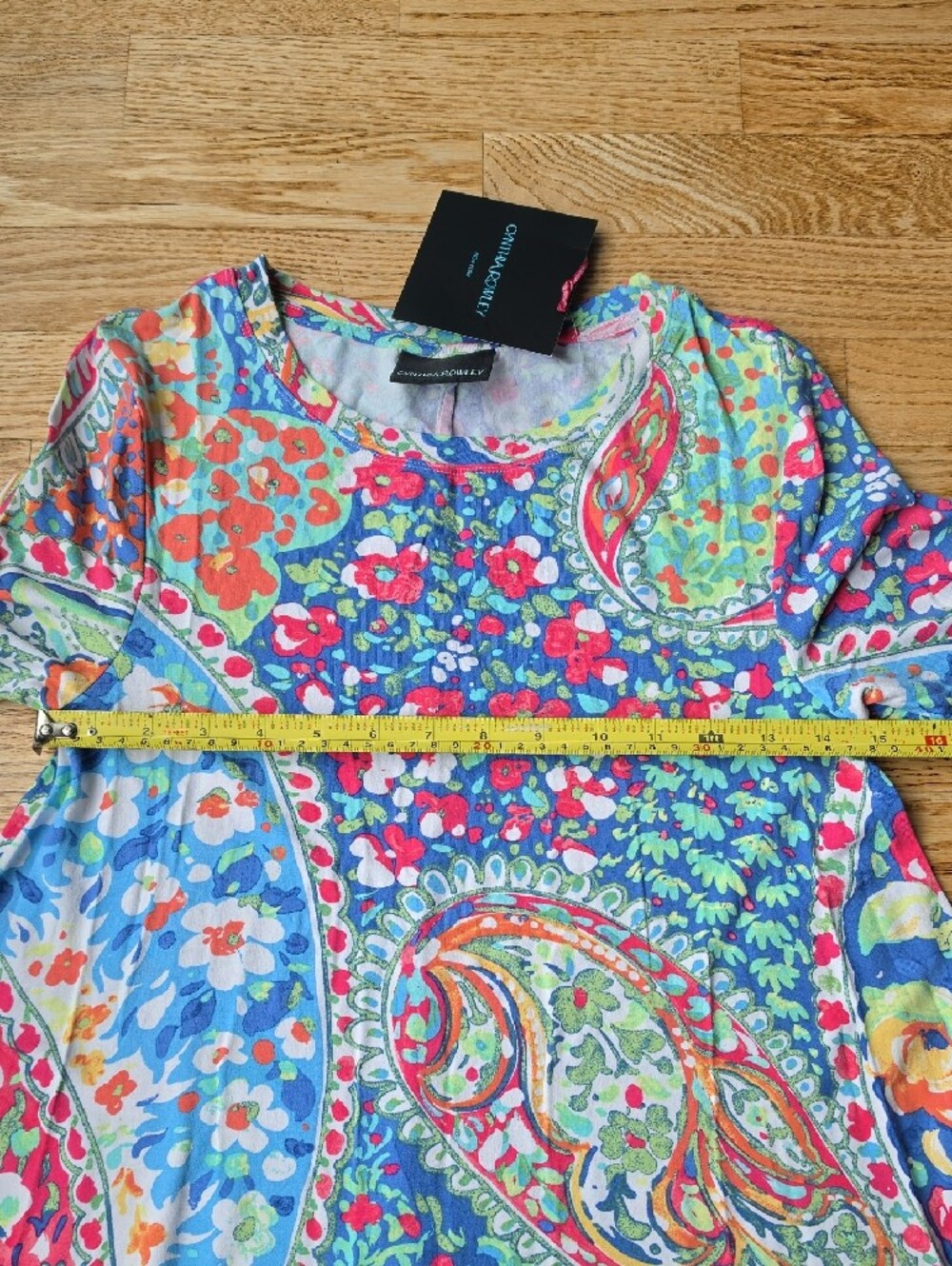 (S) NWT Cynthia Rowley Bright Paisley Soft Comfy Vacation Floral Summer Stretchy - Picture 5 of 7